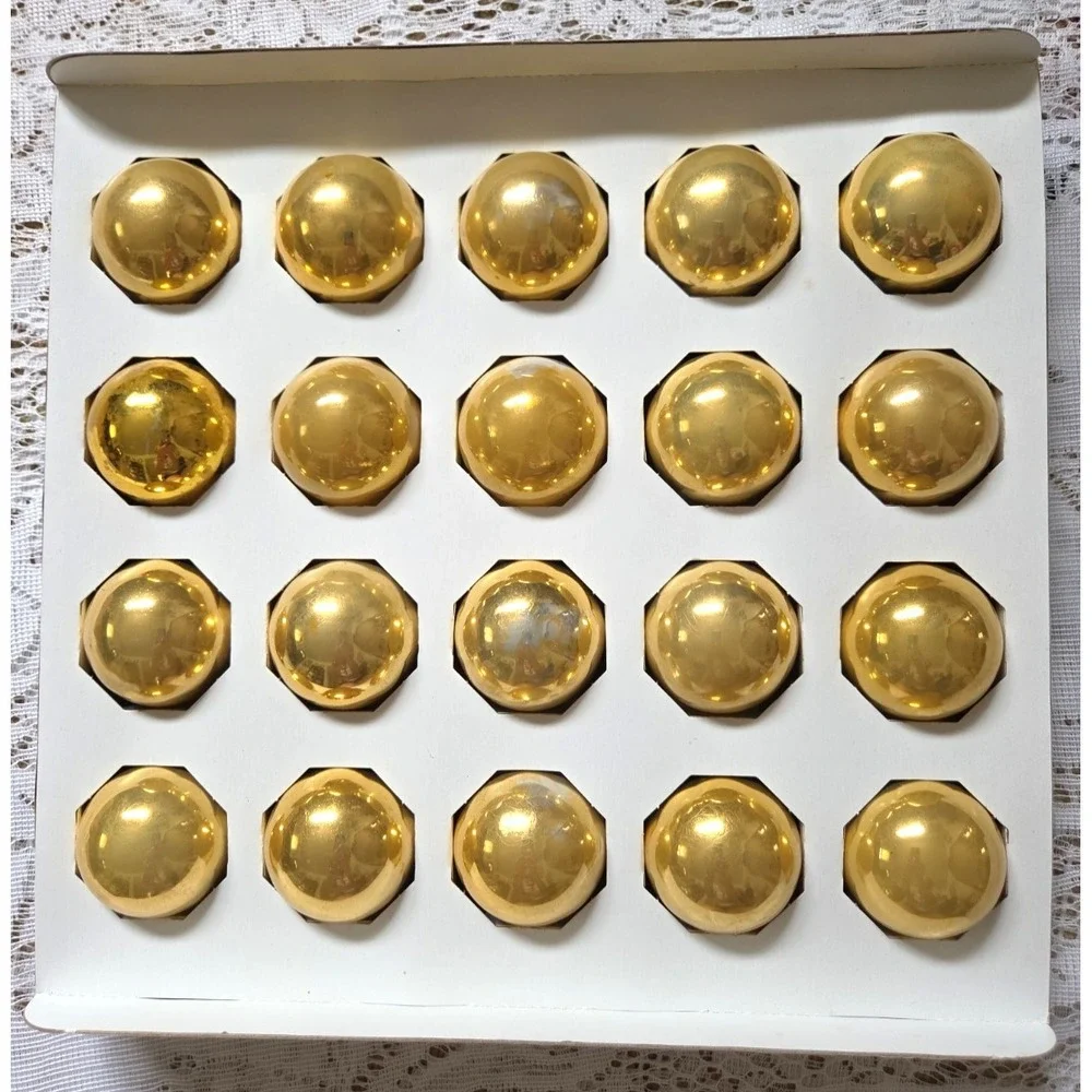 Rauch Holiday Classics 20 Gold & 20 Blue Glass Ornaments Vintage Holiday Decor
